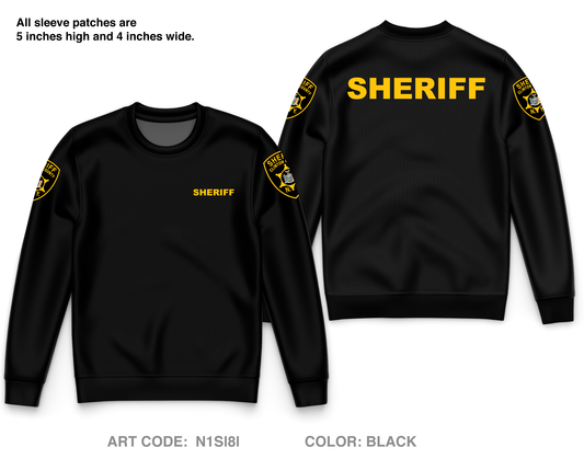 Clinton County Sheriffs Office Core Men's Crewneck Performance Sweatshirt - N1Sl8l