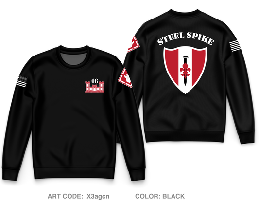 46th Engineers Core Men's Crewneck Performance Sweatshirt - X3agcn