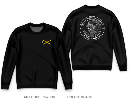 Blackhawk Company, 2-7 CAV, 3ABCT, 1CD Store 1 Core Men's Crewneck Performance Sweatshirt - YycJB9