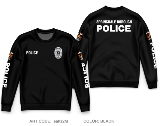 Springdale Borough Police Core Men's Crewneck Performance Sweatshirt - eahz2M