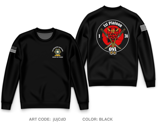 A CO, 1 BN, 36 IN REGT Core Men's Crewneck Performance Sweatshirt - jUjCdD