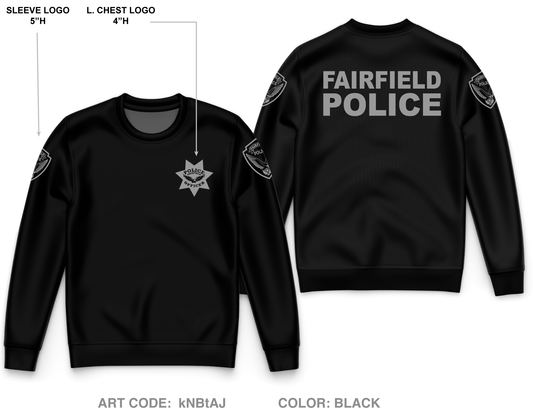 Fairfield Police K9 Unit Core Men's Crewneck Performance Sweatshirt - kNBtAJ