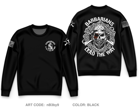 Barbarians / B Co 3-144 INF REG Core Men's Crewneck Performance Sweatshirt - nB3by9