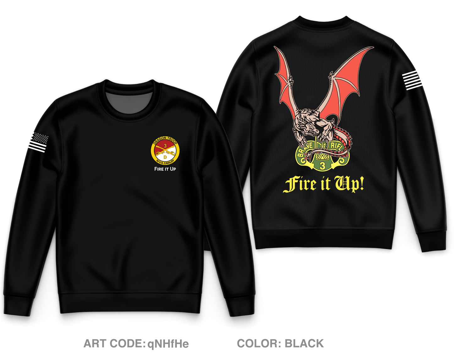 Dragon Troop 1|3d CR Core Men's Crewneck Performance Sweatshirt - qNHfHe