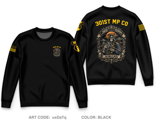 301st MP CO / 3rd PLATOON JOKERS Core Men's Crewneck Performance Sweatshirt - uxDaTq