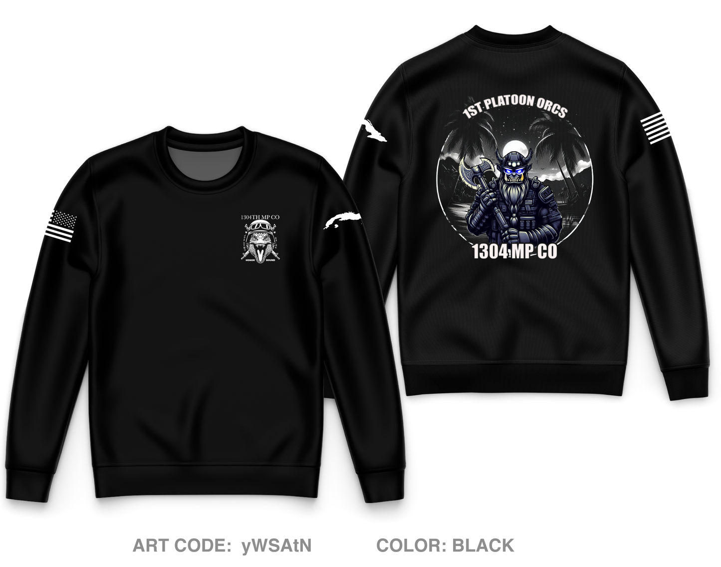 1304th MP CO Core Men's Crewneck Performance Sweatshirt - yWSAtN