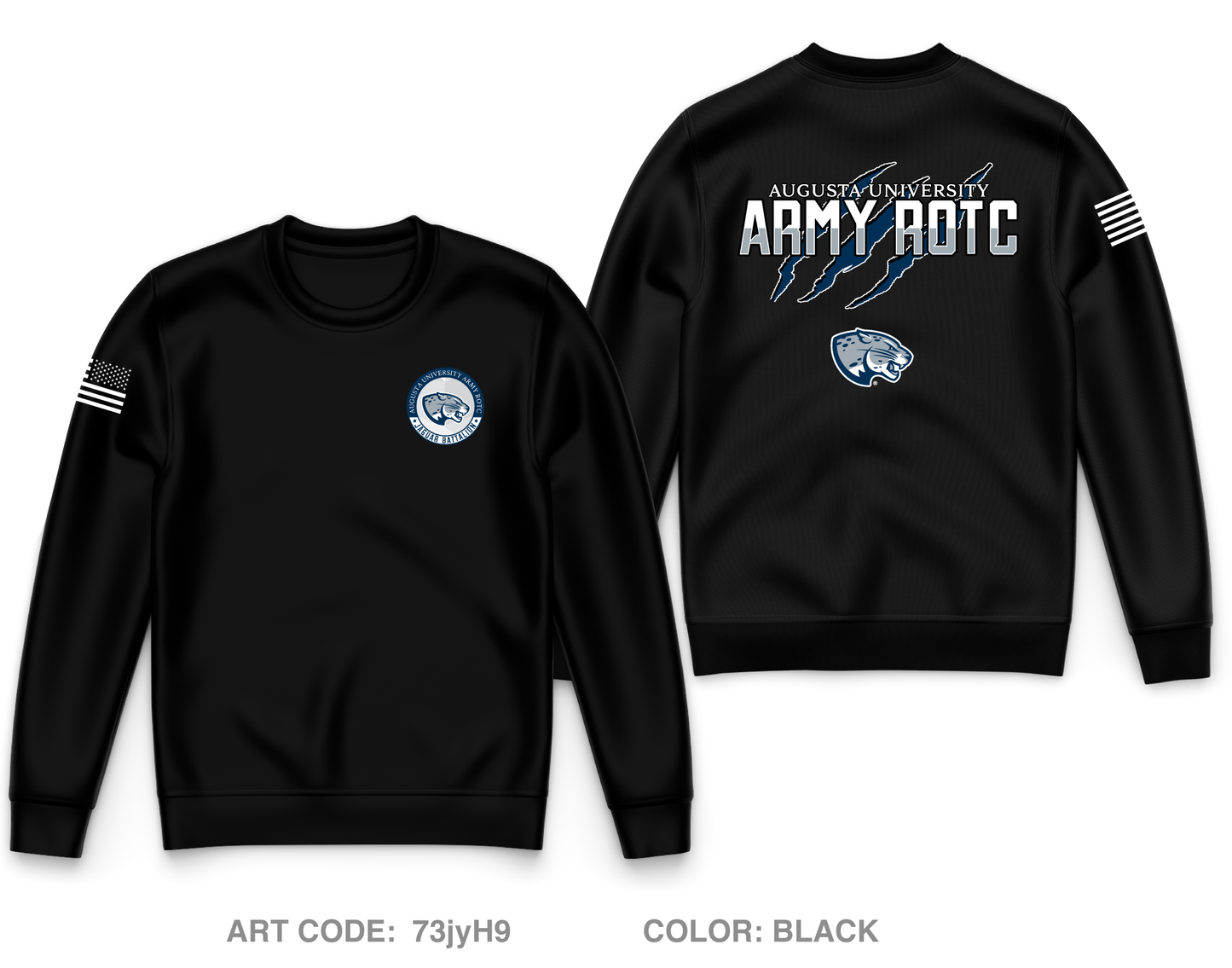 Augusta University Army ROTC Core Men's Crewneck Performance Sweatshirt - 73jyH9