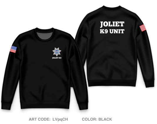 Joliet Police K9 Unit Core Men's Crewneck Performance Sweatshirt - LVpqCH