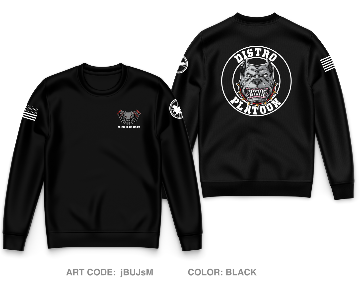 E. CO, 3-82 GSAB Core Men's Crewneck Performance Sweatshirt - jBUJsM