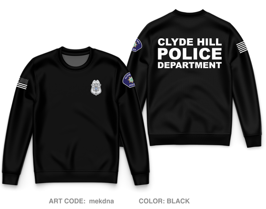 Clyde Hill Police Department Store 1 Core Men's Crewneck Performance Sweatshirt - mekdna