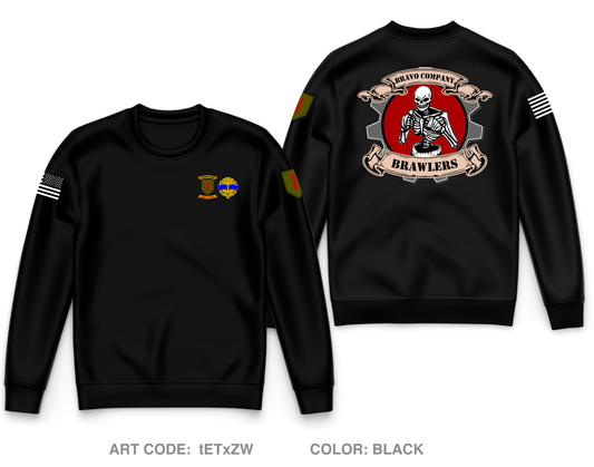 B Co, 541st DSSB, 1 IDSB Core Men's Crewneck Performance Sweatshirt - tETxZW