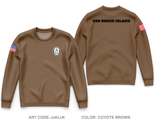 USS Rhode Island SSBN 740 Core Men's Crewneck Performance Sweatshirt - JxKLvK