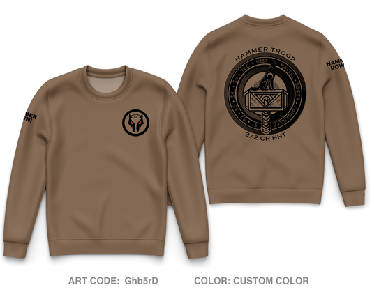 Hammer Troop, 3/2CR Core Men's Crewneck Performance Sweatshirt - Ghb5rD