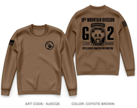 10th MTN DIV G2 Core Men's Crewneck Performance Sweatshirt - KzDCQE