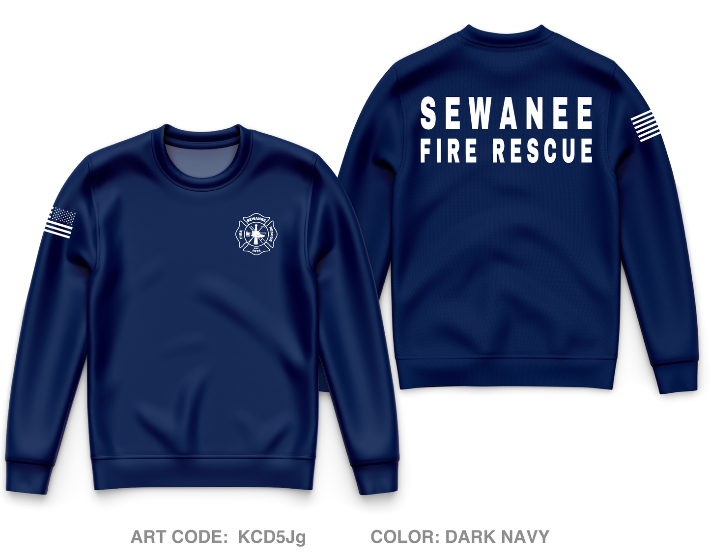 Sewanee Fire Department Core Men's Crewneck Performance Sweatshirt - KCD5Jg