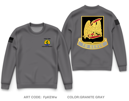 376th Finance Battalion Core Men's Crewneck Performance Sweatshirt - FpKEWw