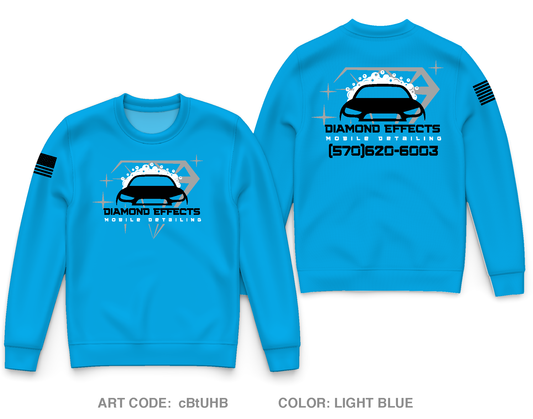Diamond effects Mobile detailing Core Men's Crewneck Performance Sweatshirt - cBtUHB