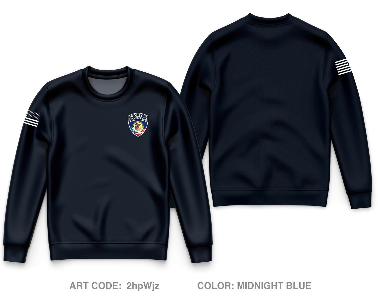Manhattan Police Department Core Men's Crewneck Performance Sweatshirt - 2hpWjz