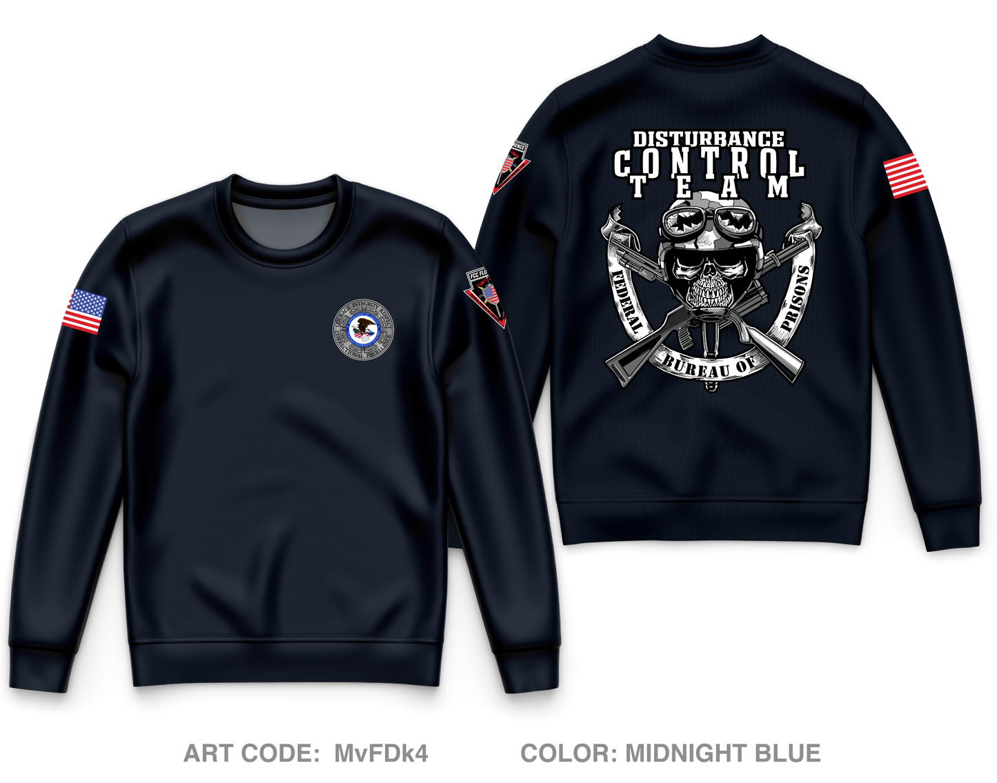 FCC Florence Disturbance Control Team Core Men's Crewneck Performance Sweatshirt - MvFDk4