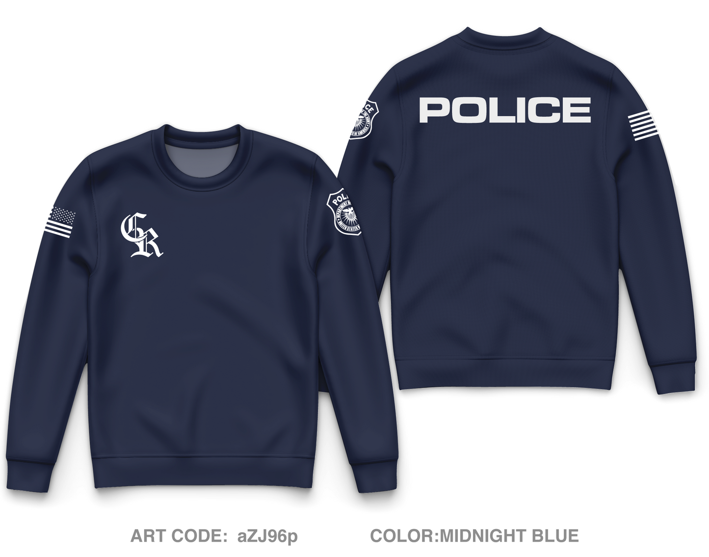 USASA Camp Roberts PD Core Men's Crewneck Performance Sweatshirt - aZJ96p