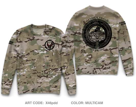 Hammer Troop, 3/2CR Core Men's Crewneck Performance Sweatshirt - X46pdd