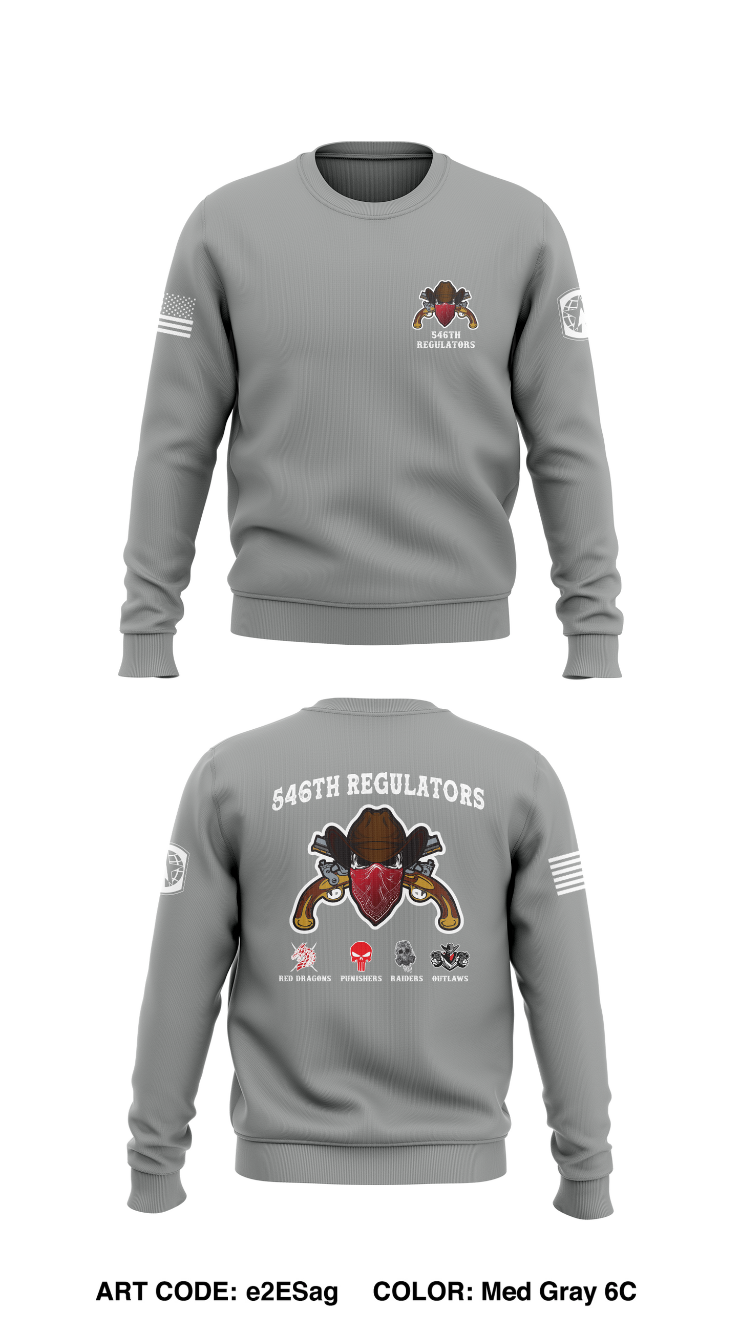 546th Military Police Company Core Men's Crewneck Performance Sweatshirt - e2ESag