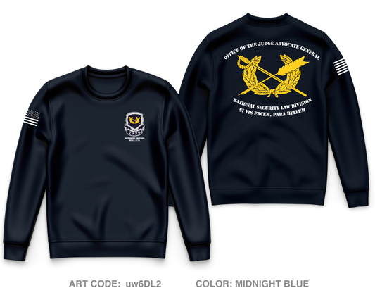 OTJAG NSLD (Office of the Judge Advocate General - National Security Law Division) Core Men's Crewneck Performance Sweatshirt - uw6DL2