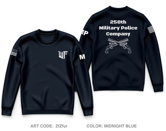 258 Military Police Company Core Men's Crewneck Performance Sweatshirt - ZfZfur