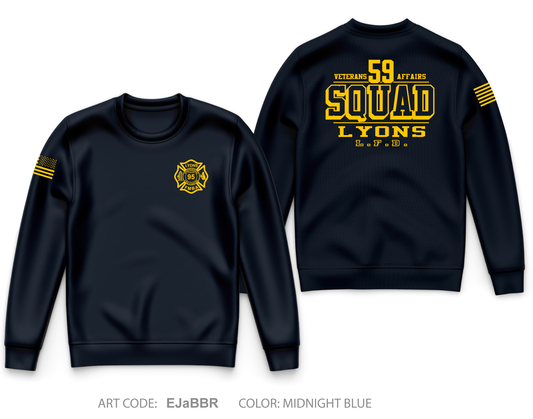 Lyons Fire Department Core Men's Crewneck Performance Sweatshirt - EJaBBR