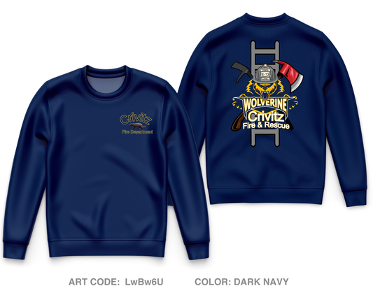 Crivitz fire and rescue Core Men's Crewneck Performance Sweatshirt - LwBw6U