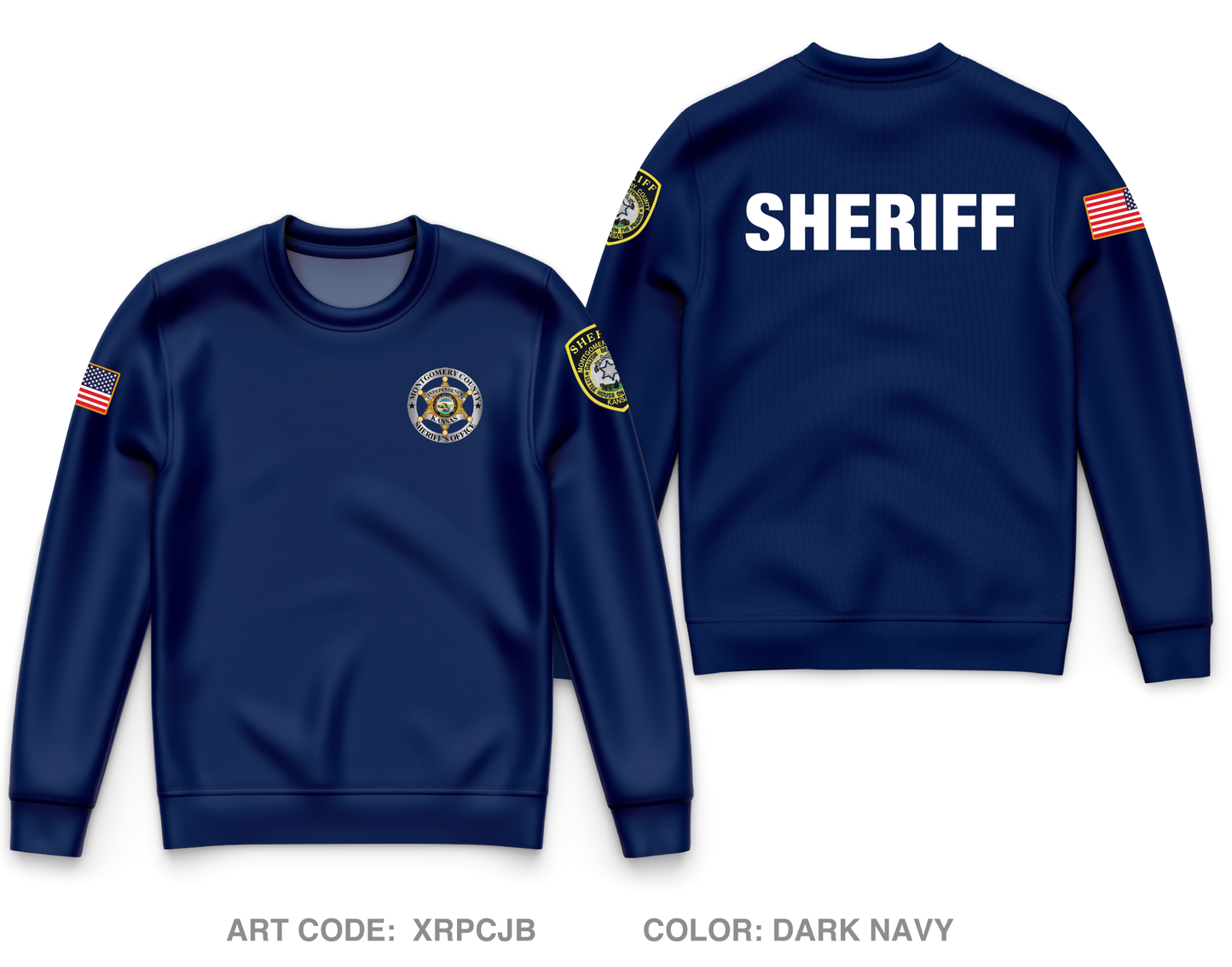 Montgomery County Sheriff's Office Core Men's Crewneck Performance Sweatshirt - XRPCJB