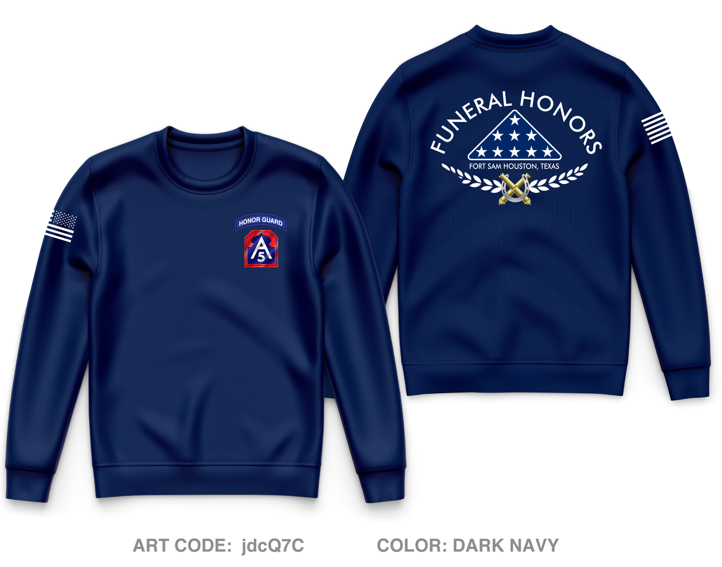 FUNERAL HONORS PLATOON, HSC, HHBN, ARNORTH Core Men's Crewneck Performance Sweatshirt - jdcQ7C