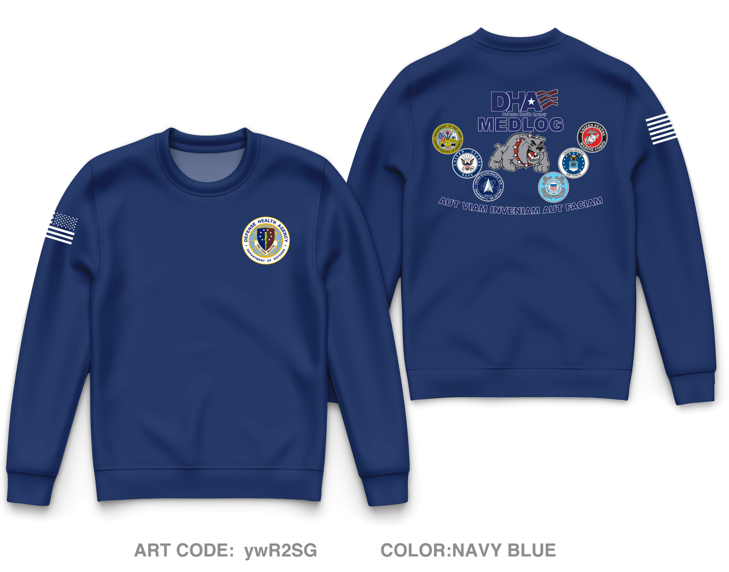 DHA J4 Fundraising Collection Core Men's Crewneck Performance Sweatshirt - ywR2SG