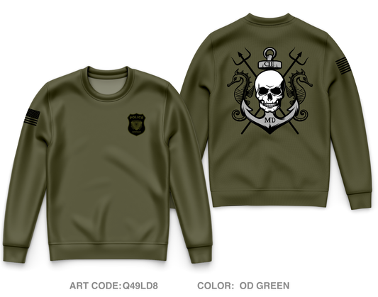 Aberdeen Proving Ground Police Department Core Men's Crewneck Performance Sweatshirt - Q49LD8