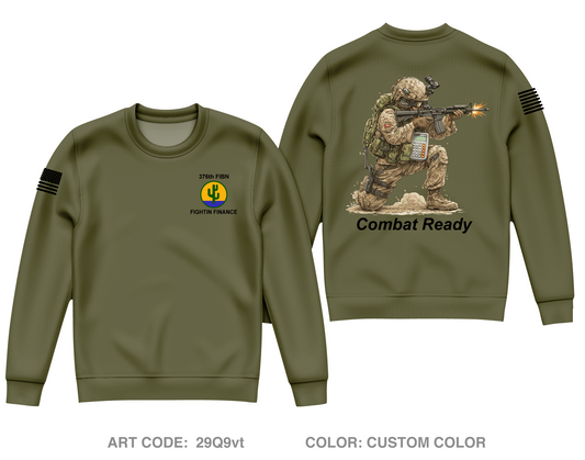376th Finance Battalion Core Men's Crewneck Performance Sweatshirt - 29Q9vt