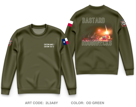 Custom Pltn, B Btry, 4 BN, 133rd FAR Core Men's Crewneck Performance Sweatshirt - 2L3A8Y