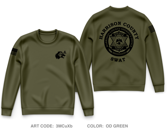 Harrison County SWAT Core Men's Crewneck Performance Sweatshirt - 3MCuXb