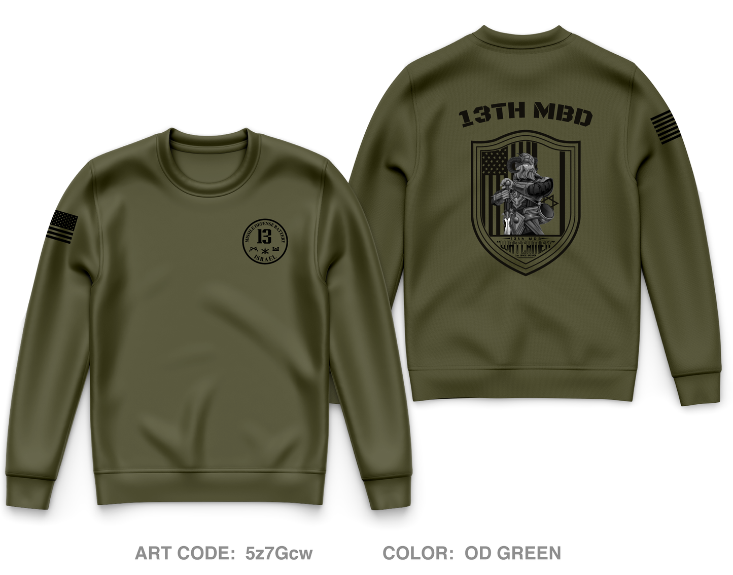 13th MDB Core Men's Crewneck Performance Sweatshirt - 5z7Gcw