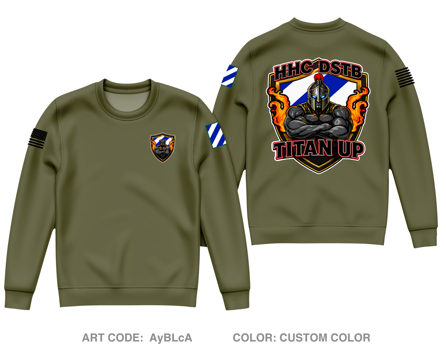 HHC, DSTB, 3DSB Core Men's Crewneck Performance Sweatshirt - AyBLcA