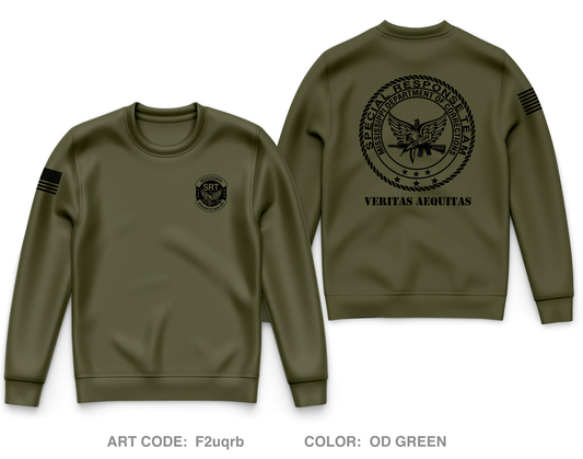 Mississippi Department of Corrections Special Response Team Core Men's Crewneck Performance Sweatshirt - F2uqrb