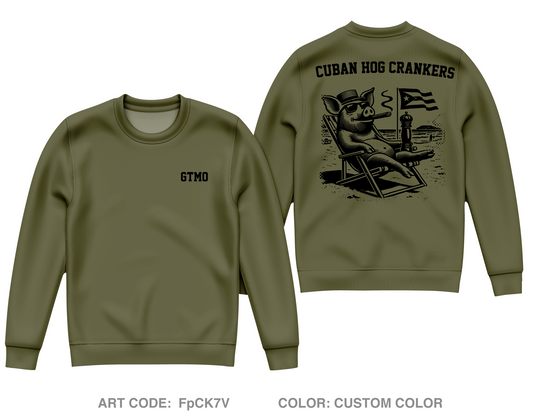 Cuban Hog Core Men's Crewneck Performance Sweatshirt - FpCK7V