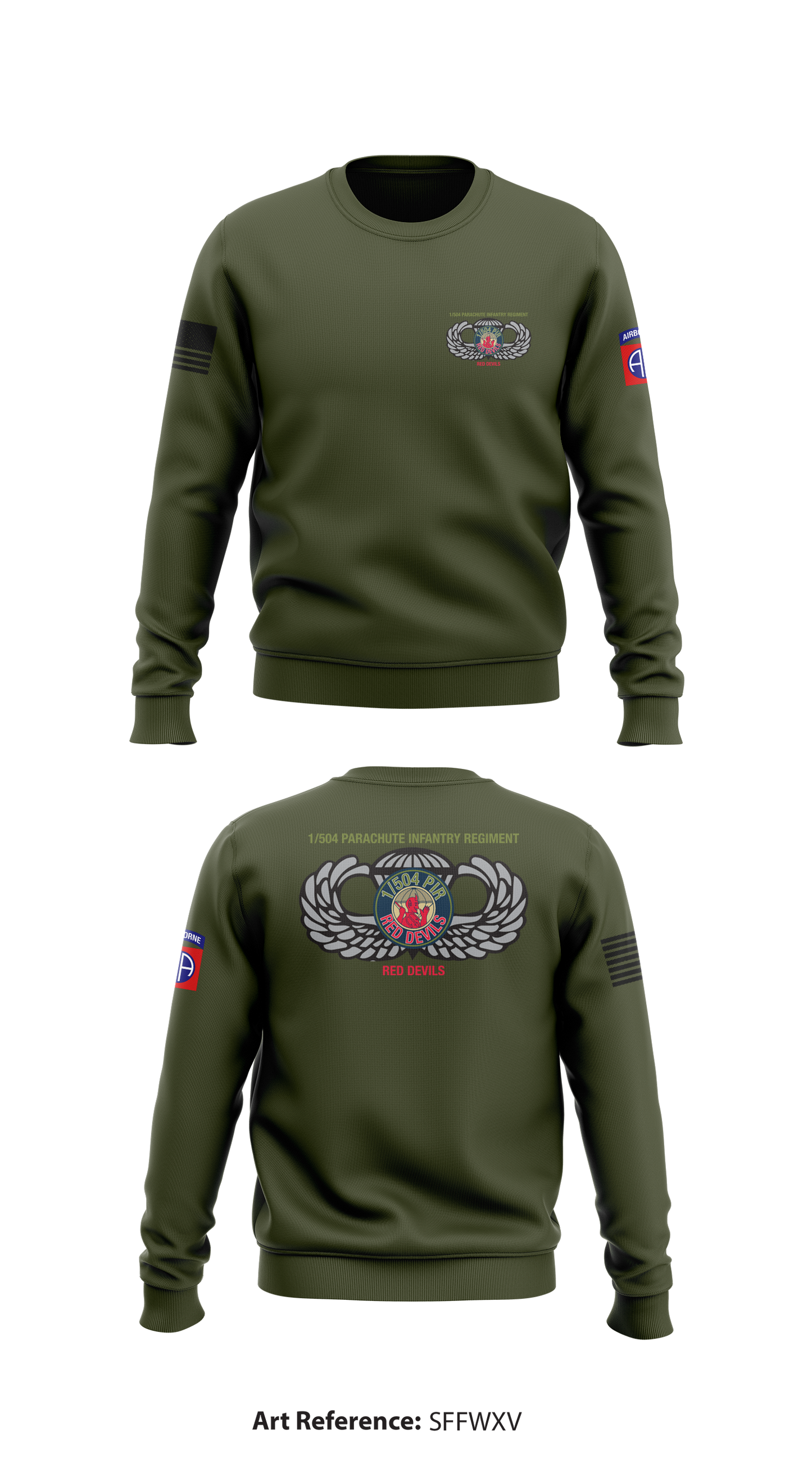 1/504th Pir Store 1 Core Men's Crewneck Performance Sweatshirt - SFfWxv