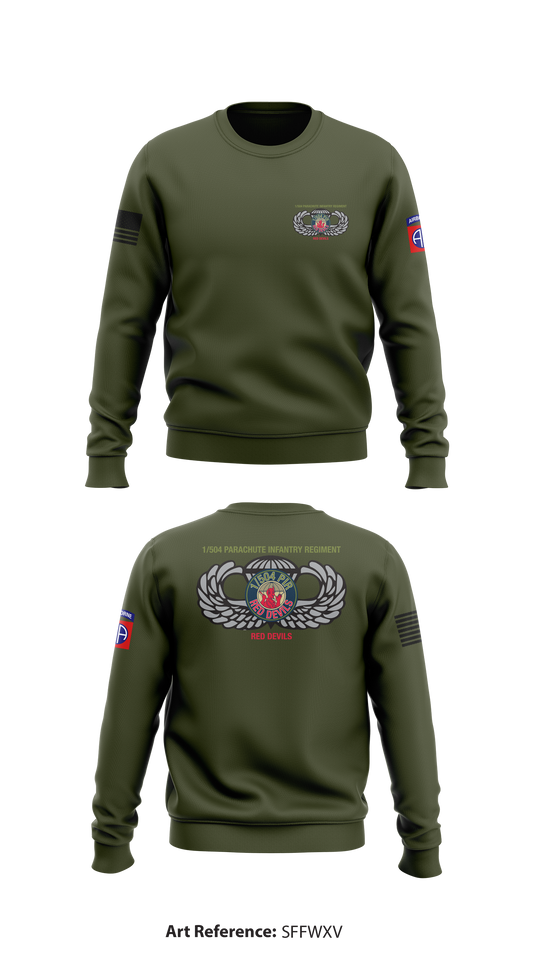 1/504th Pir Store 1 Core Men's Crewneck Performance Sweatshirt - SFfWxv