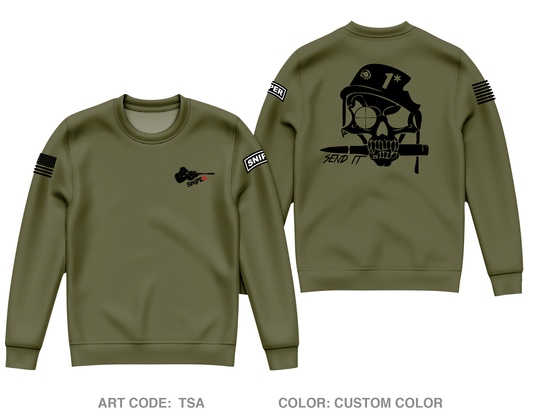 Sniper Team Store 1 Core Men's Crewneck Performance Sweatshirt - TSa