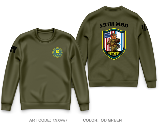 13th MDB Core Men's Crewneck Performance Sweatshirt - rYPrQd