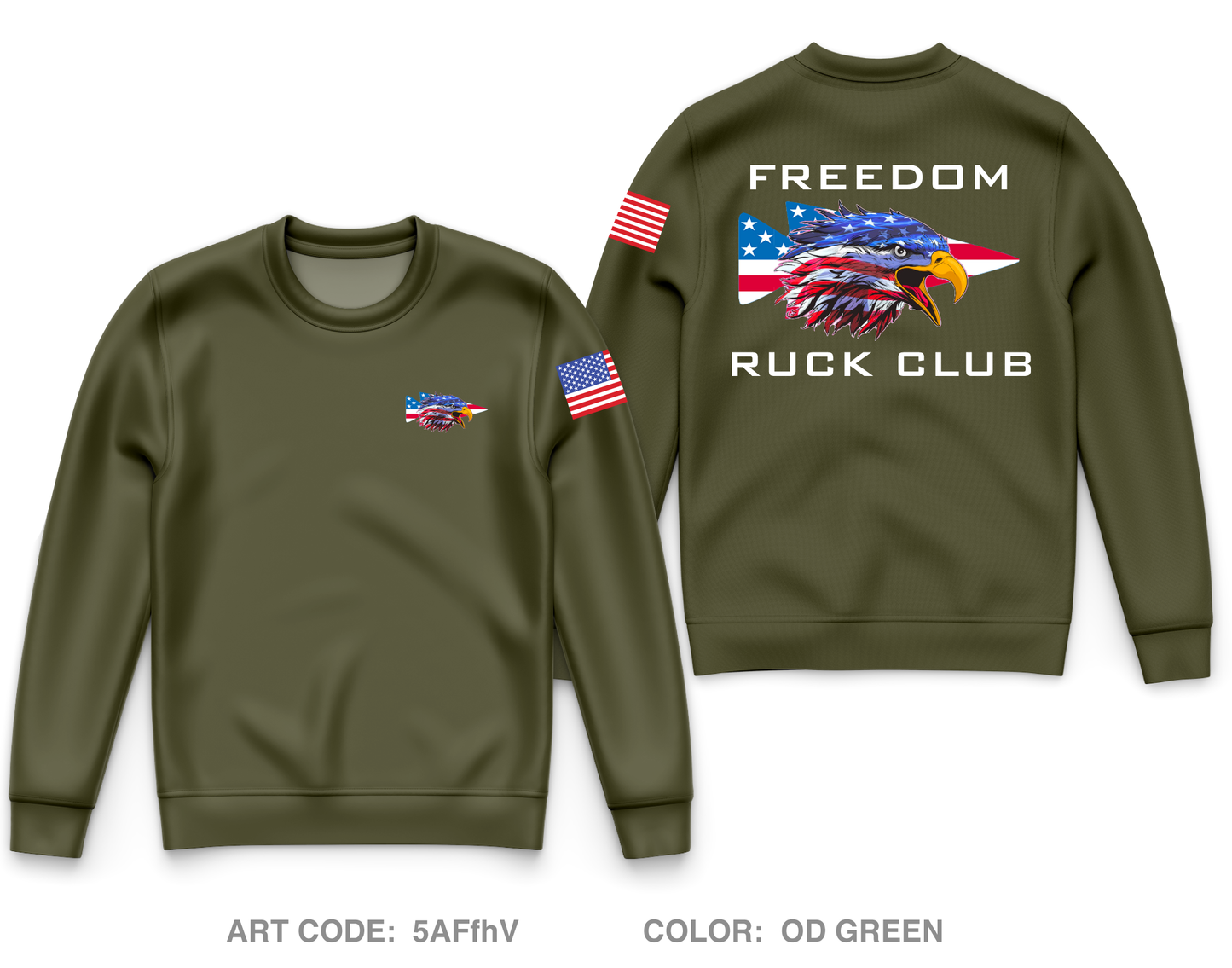 Freedom Ruck Club Core Men's Crewneck Performance Sweatshirt - 5AFfhV