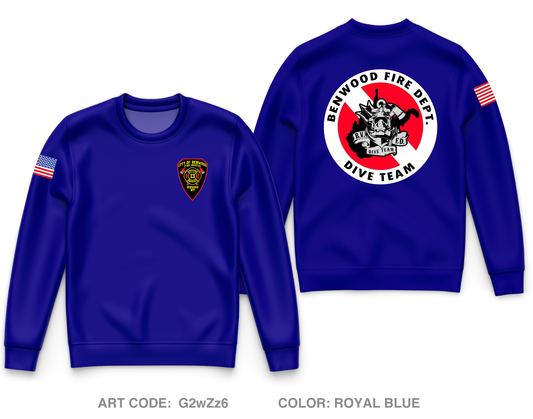 Benwood Fire Station Core Men's Crewneck Performance Sweatshirt - G2wZz6