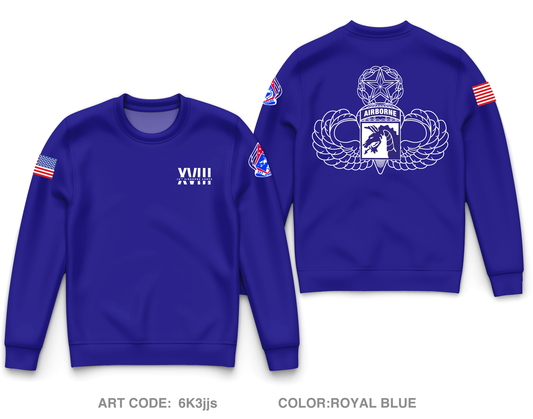 XVIII Airborne Corps OSJA Core Men's Crewneck Performance Sweatshirt - 6K3jjs