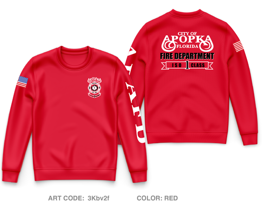 Apopka Fire Department Core Men's Crewneck Performance Sweatshirt - 3Kbv2f