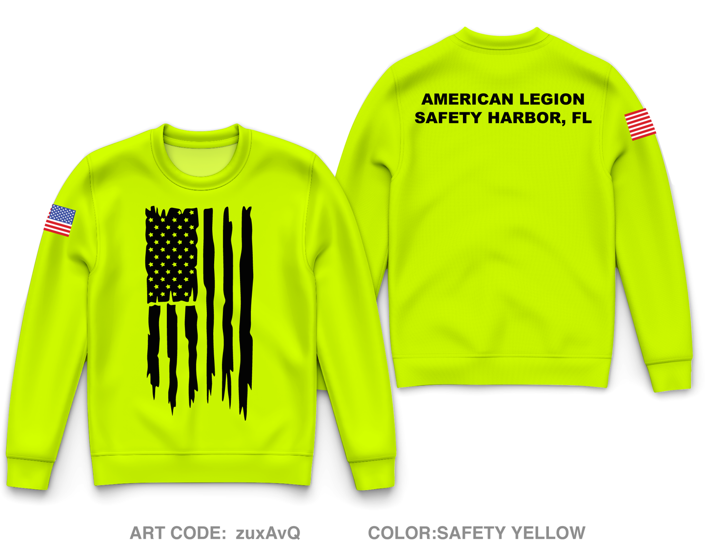 American Legion Post 238 Core Men's Crewneck Performance Sweatshirt - zuxAvQ